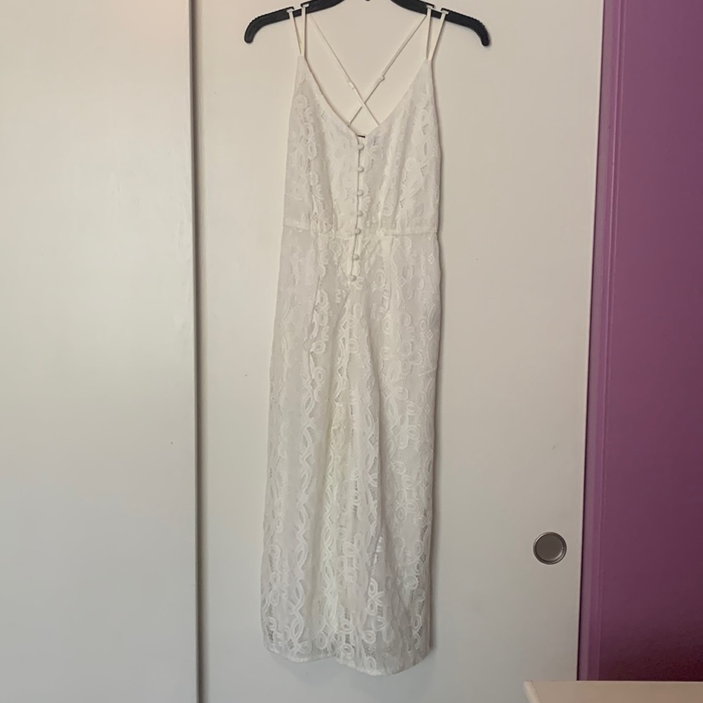 White lace jumpsuit